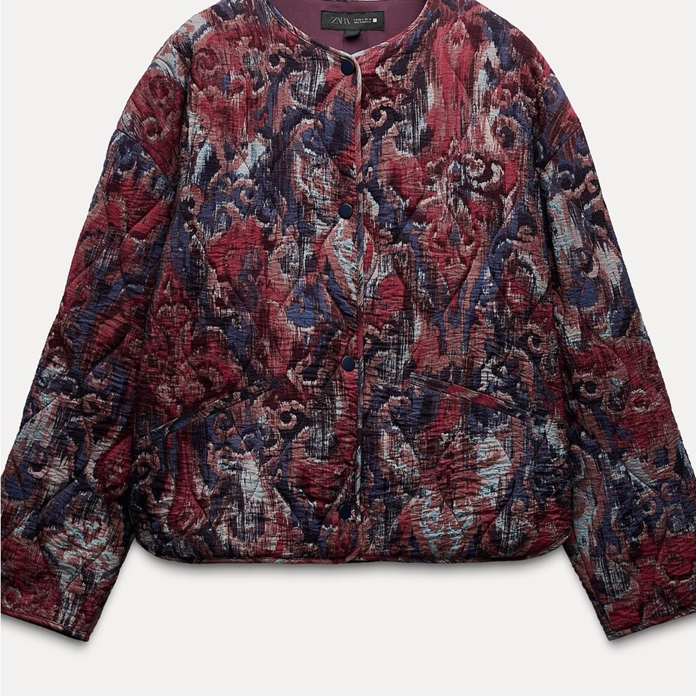 Zara Women's XS Puffer Pattern Jacket 2202/109/330